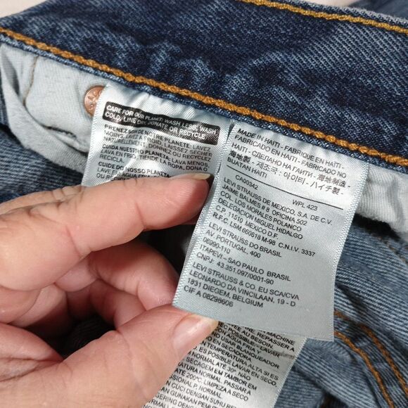 Levi’s 501 Men’s Jeans 38x32 Button Fly Straight Leg Denim Blue 2014 - Picture 5 of 14